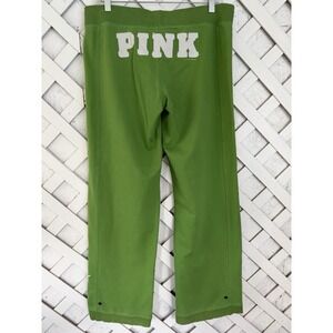 Vintage Y2K Pink Victoria's Secret Sweatpants Wide Leg Baggy Spell Out Logos M